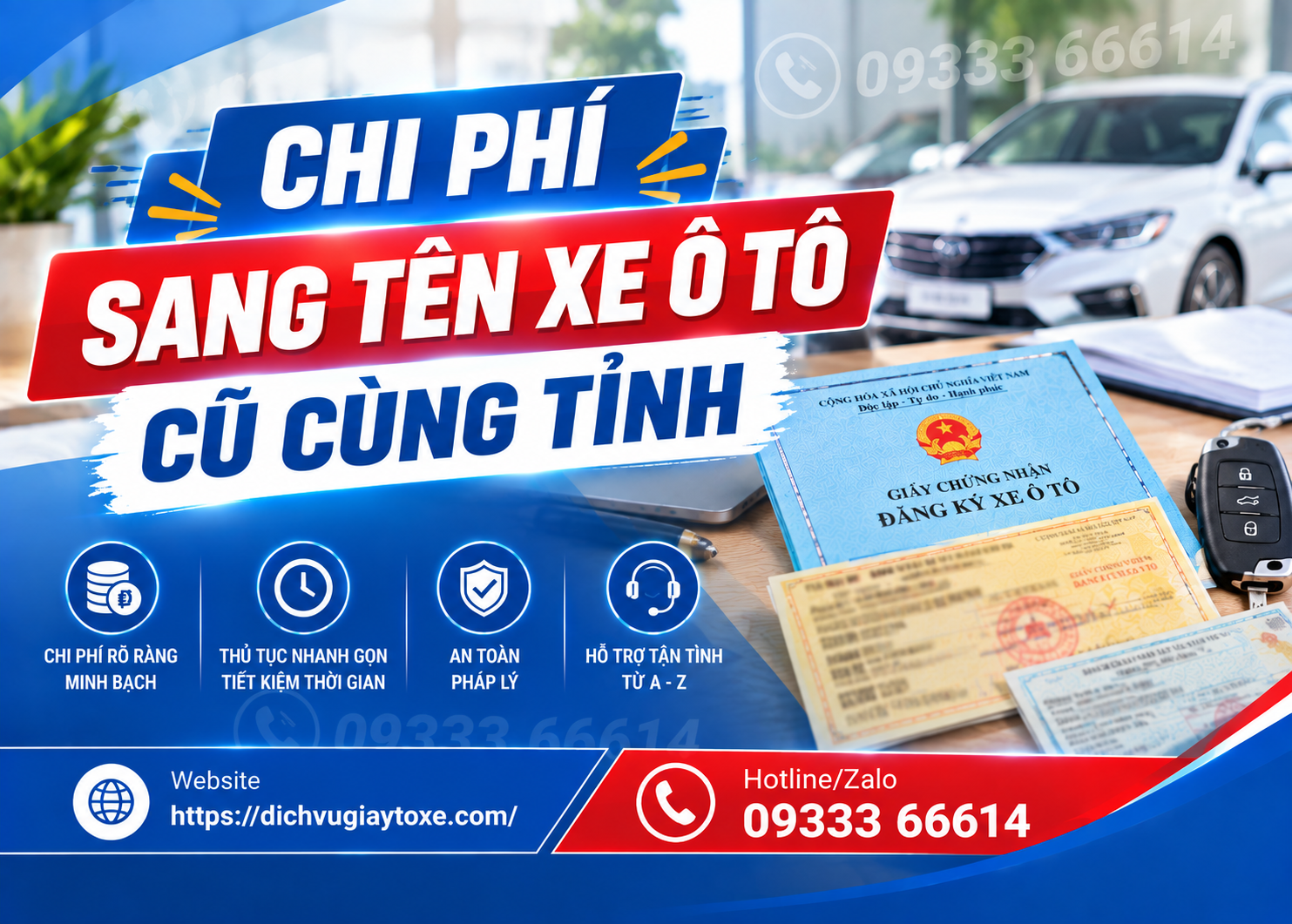 Chi Phí Sang Tên Xe Ô Tô Cũ